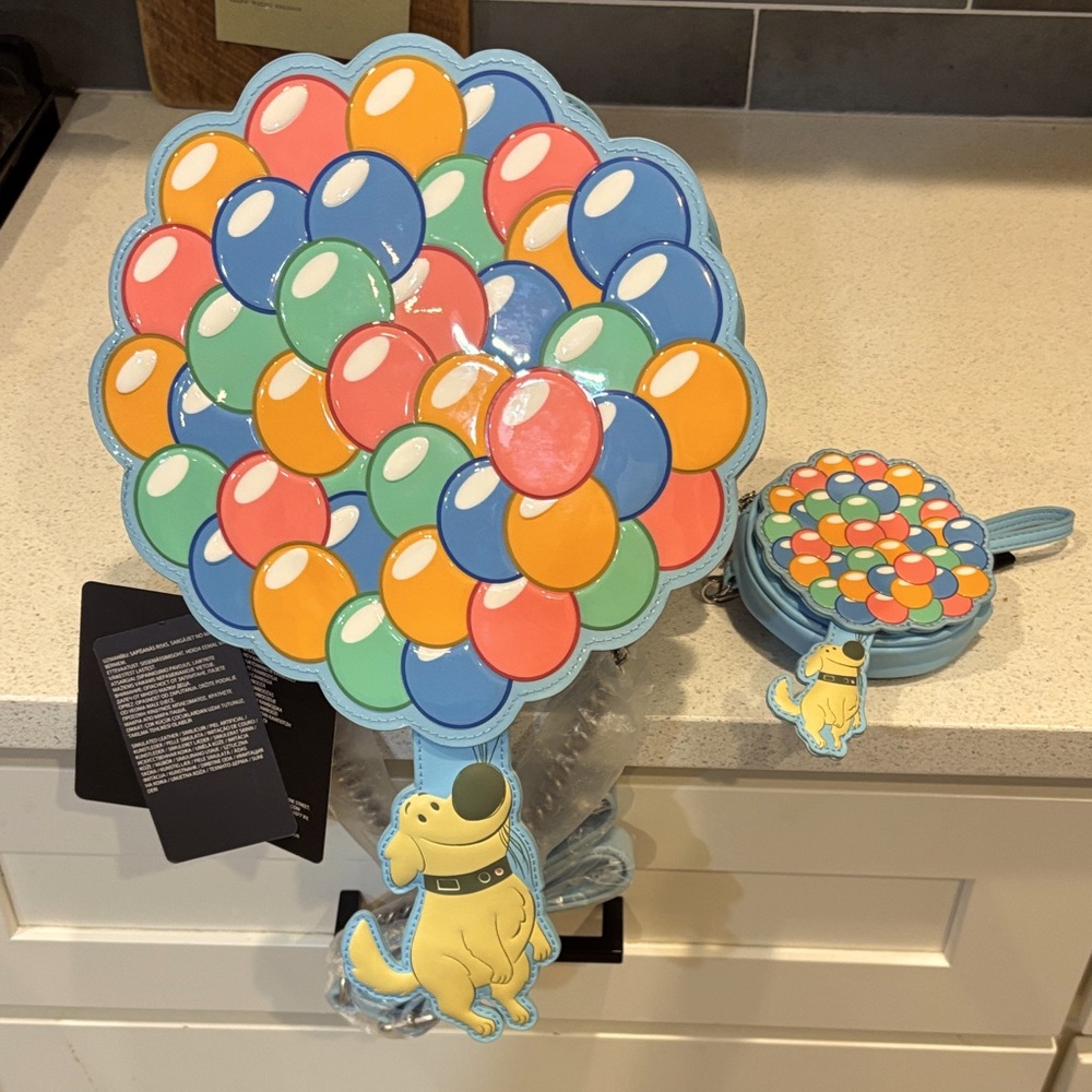 UP Doug Hanging From Balloon Crossbody and Coin Purse Wristlet Set NWT Loungefly